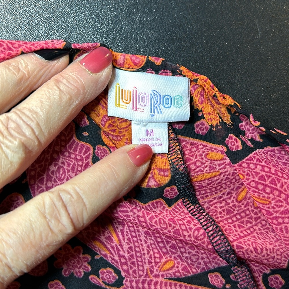 LuLaRoe Lindsay floral, butterfly & ladybug